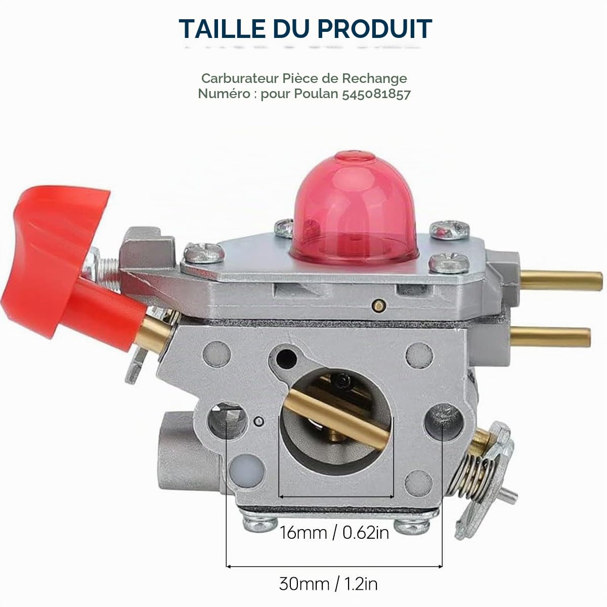 ZAMDOE Carburateur C1U-W43A BVM200FE Compatible pour Craftsman 358794700 358794750 358794751 GBV345 souffleur de Feuilles, Remplacement pour Poulan 545081857 pour ZAMA C1U-W43 C1U-W43B C1U-W43C