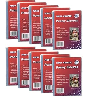Penny Sleeves for Trading Cards - 2000 Sleeves, 20 Packs of 100 Sleeves - Clear Inner Sleeves to Protect Collectibles, Photos, Gaming Cards, Sports Cards and More!