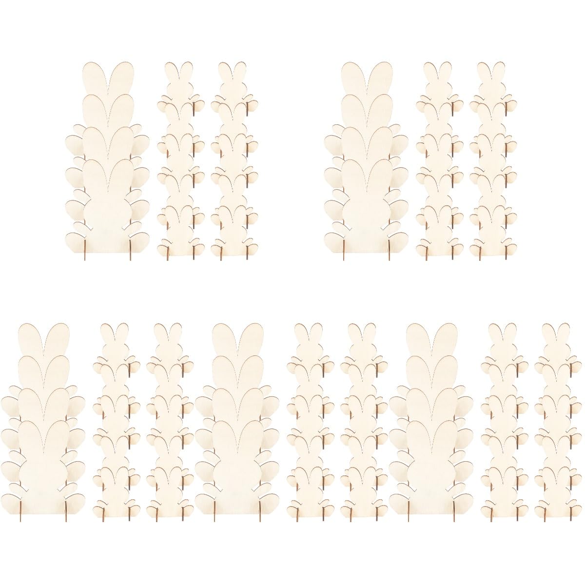 Operitacx 5 Set Ornamenti Di Coniglio Fai Da Te Bunny Odori Kiddikutter Bidone Agitarsi Regali Adornare Coniglietto Di Pasqua Ornamenti Di Coniglio Di Pasqua Pioppo 14 Pezzi * 5