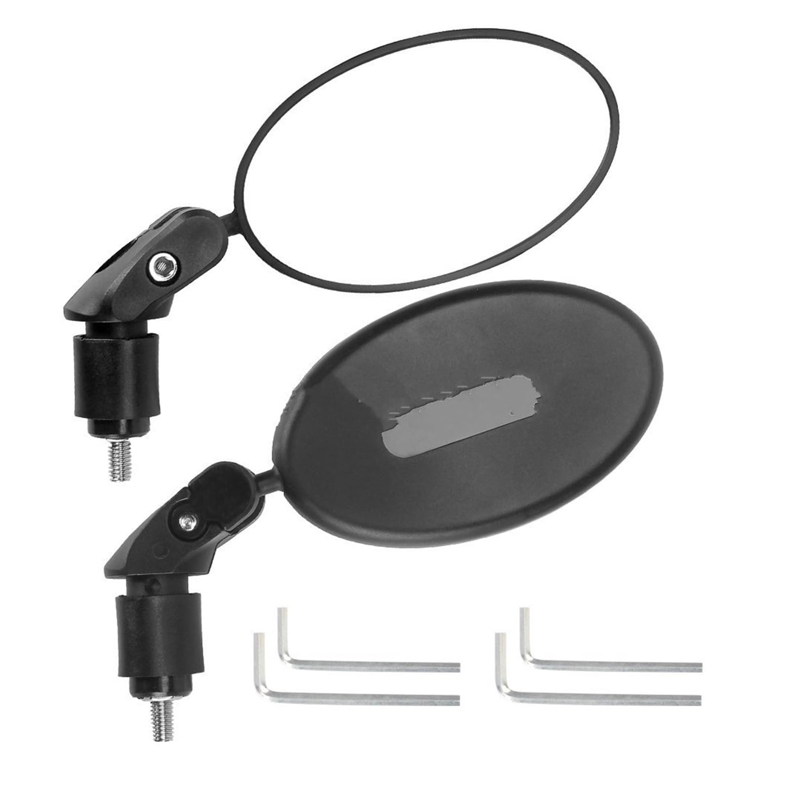 składane lusterka wsteczne Uniwersalne lusterka rowerowe, lusterka na kierownicę roweru elektrycznego, lusterka z wypukłą soczewką, lusterka rowerowe(2PCS Oval Mirror)