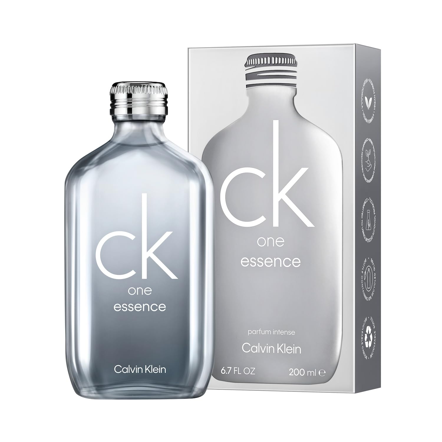 Calvin Klein CK One Essence Parfum Intense | Perfume intenso, cítrico y amaderado con bergamota, naranja sanguina, té verde y sándalo, fragancia unisex fresca y duradera.