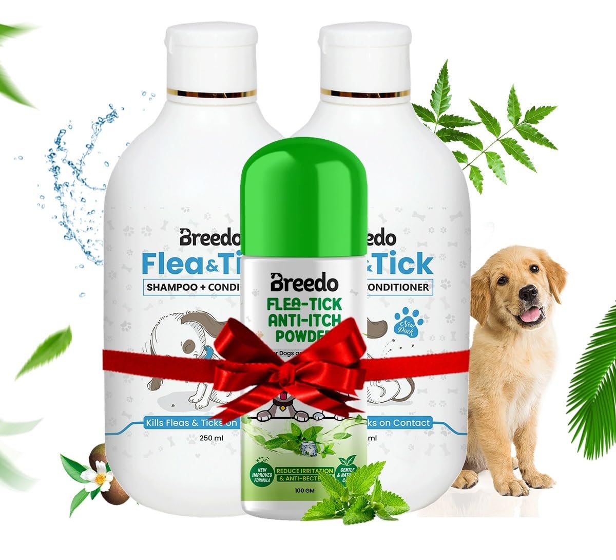 Breedo Ditch to Itch Dog Organic Shampoo | Dog Powder for Pomeranian, Shih tzu Puppy, German Shepherd, Labrador and Golden Retriever Powder for Persian Cat(Combo of 3) (B0CPVMW88X) Amazon Price History, Amazon Price Tracker