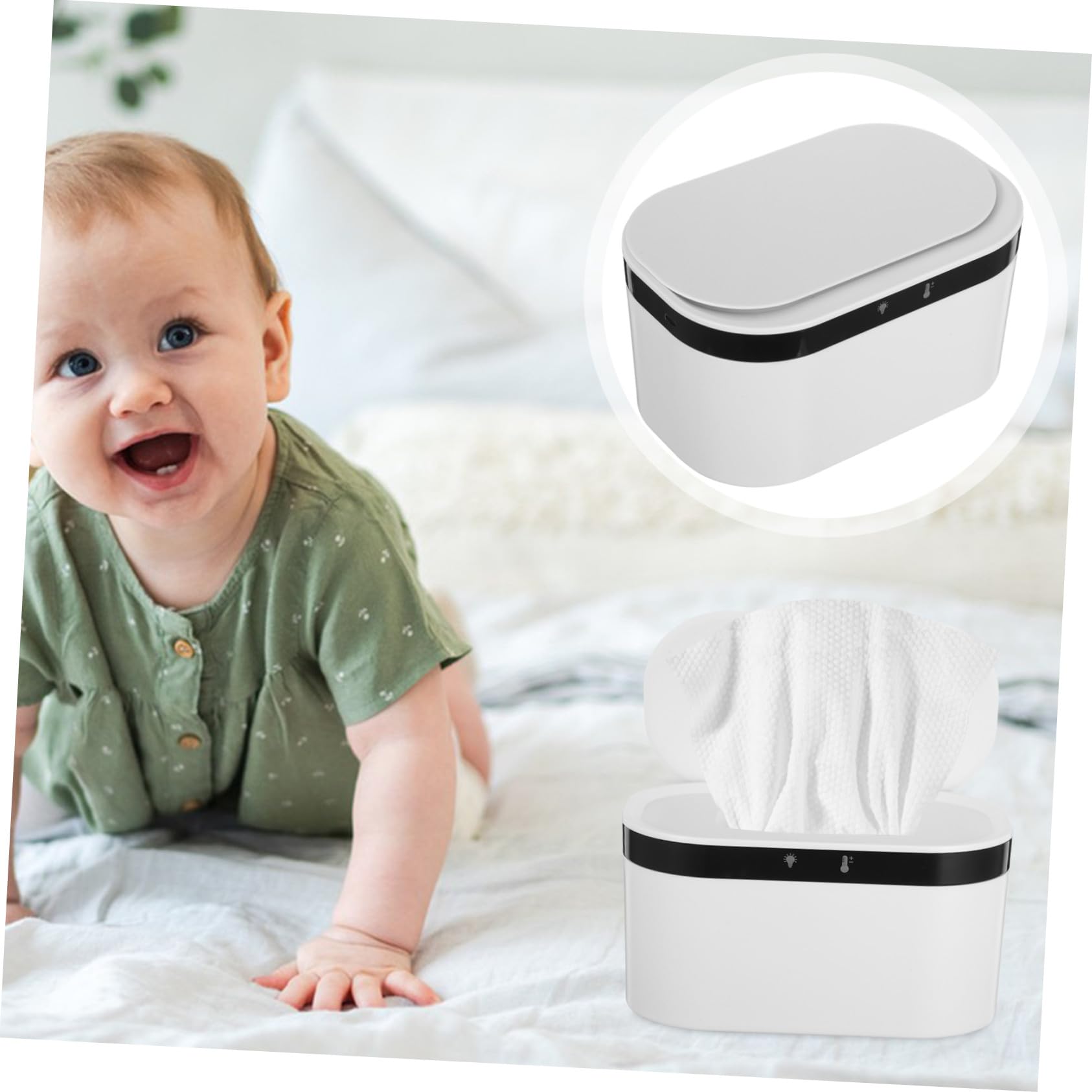LIFKOME Calentador de Toallitas para Bebés Portátil con Temperatura Constante Calefacción Rápida y Gran Capacidad para Viajes y Cuidado Infantil