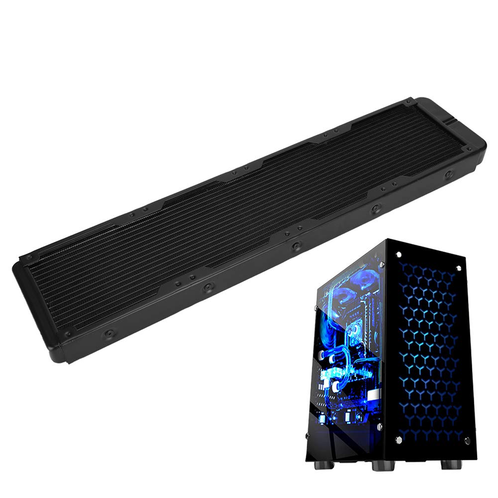 Zunate Czarny Aluminiowy Grzejnik 480 Mm |18-rurowy Wymiennik Ciepła