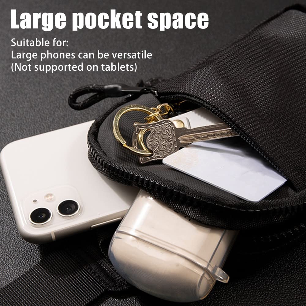 Bolso bandolera impermeable para hombre/mujer, Negro L, 60-110 cm