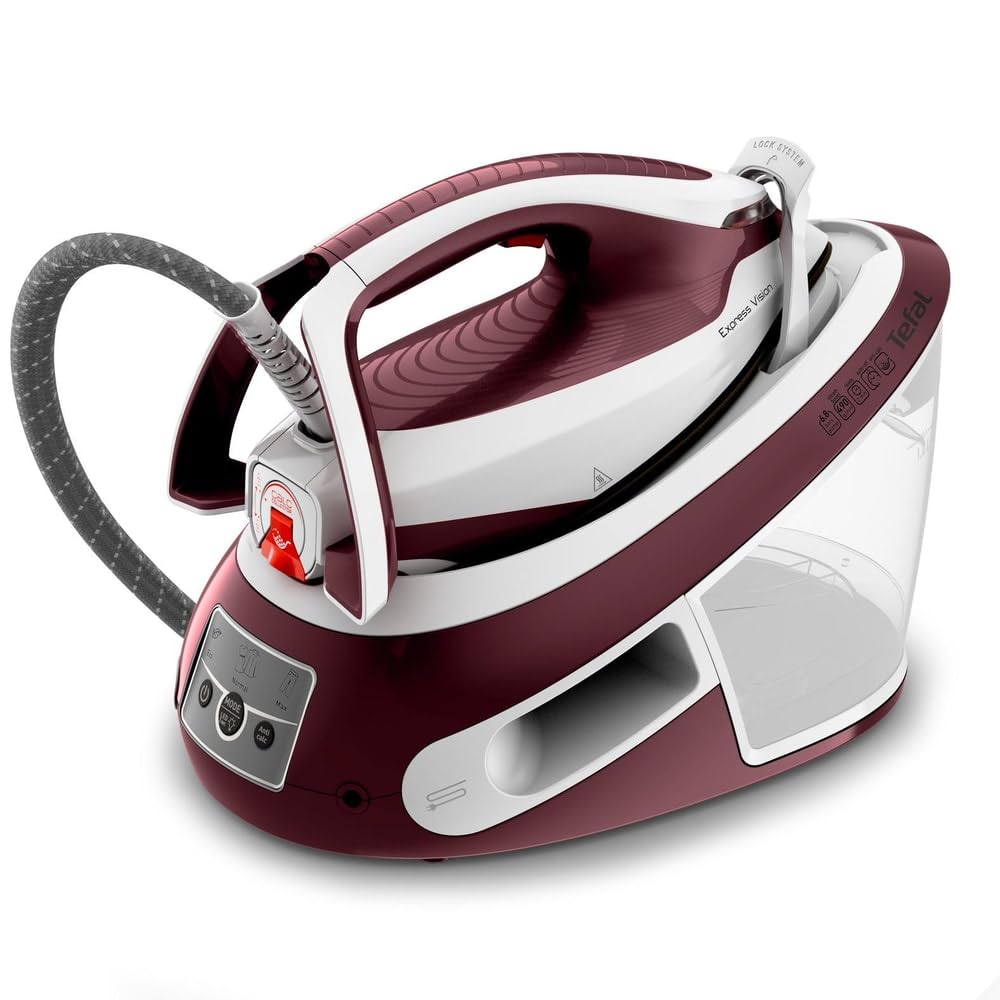 Tefal Express Vision Dampfbgelstation 6,8 Bar Anti-Kalk-Kollektor SmartLED Vision 2800W 1,8L Rot / Wei