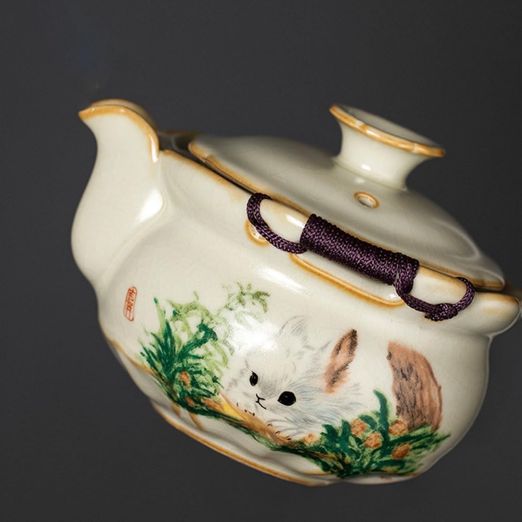 Ceramic Teapot Chinese Household Hand-claw Teapot Single Pot Tea Kettle Teapot Brewing Teapot Kung Fu Tea Set Tea Pot Ceramic