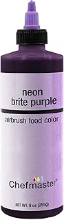U.S. Cake Supply 9-Ounce Airbrush Cake Food Color Neon Brite Purple