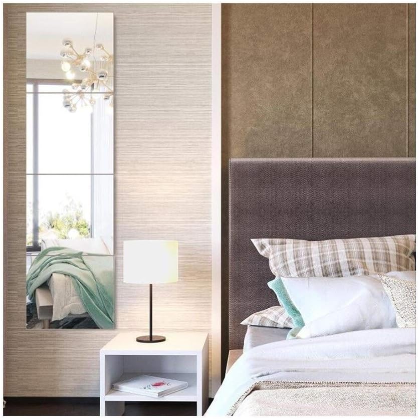 Full Length Mirror Bedroom Dressing Mirror Wall Hanging Body Fitting Mirror Punch-Free PCS Stitching Living Room AN1021 910 (Size : 40cm×40cm)
