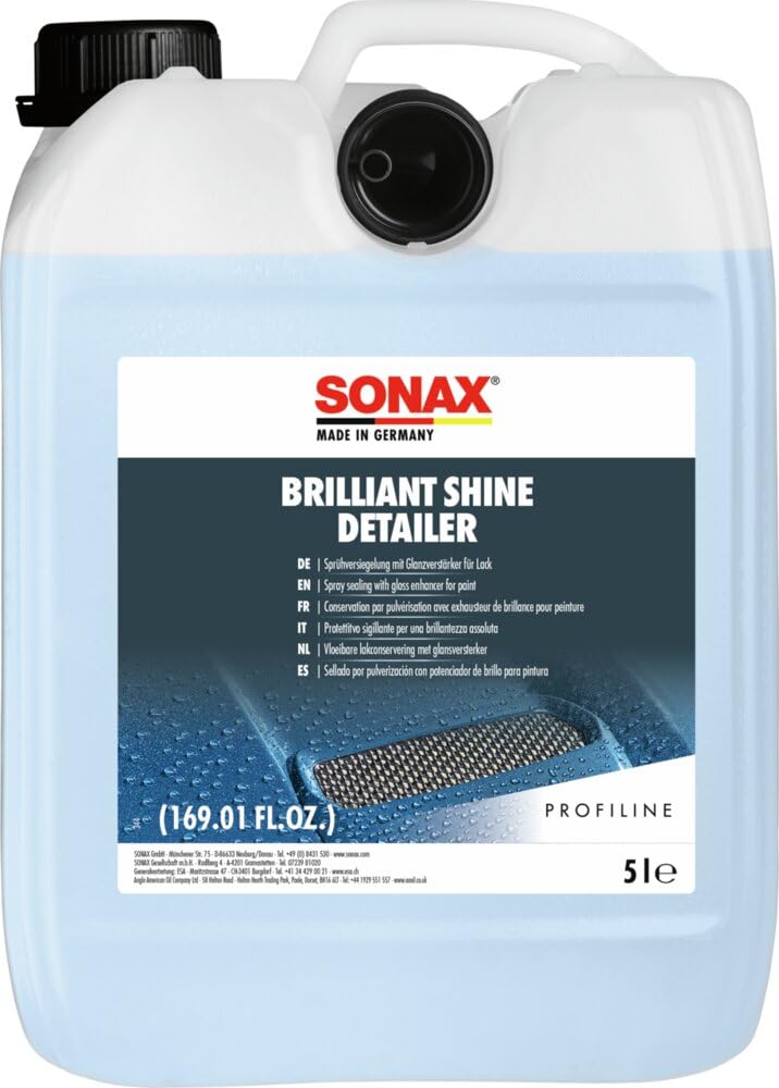 SONAX PROFILINE BrilliantShine Detailer (5 Liter) | Sprühkonservierer und Glanzverstärker für das schnellste Lackfinish