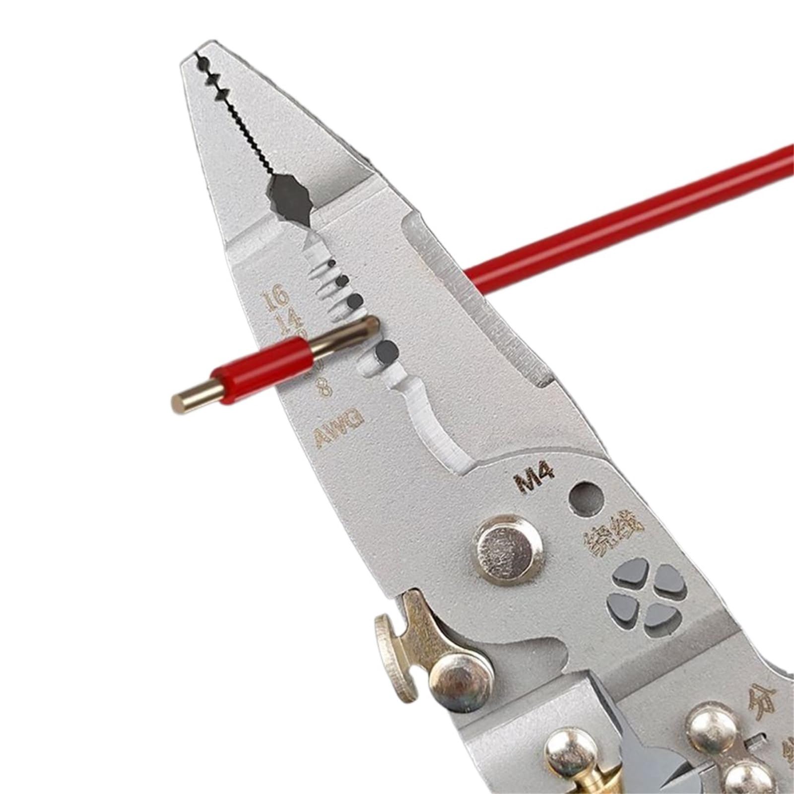 Narzędzie do ściągania izolacji Heavy Duty Elektryk Zaciskarka do przewodów Profesjonalne wielofunkcyjne szczypce do ściągania izolacji Szybkie zwalnianie zaciskania kabli