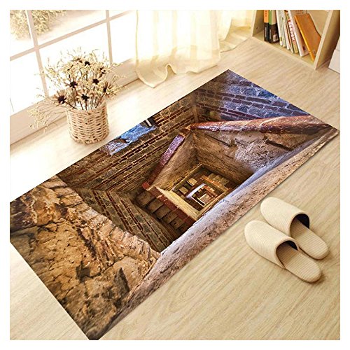 Rameng 3D Réaliste Amovible Sticker de Plancher Muraux Autocollants Décoration pour Maison/Chambre/Cuisine (3#)