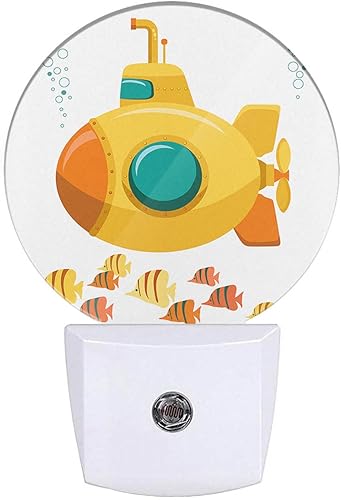 Miniatura 8 de Uanvaha Luces nocturnas enchufables en la pared, luz nocturna de plumas brillantes doradas, sensor de atardecer a amanecer, lámpara LED para