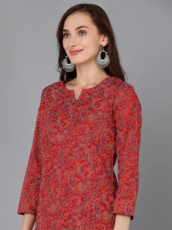 Image of Vaamsi Women's Rayon Blend Floral Printed Kurta Trousers With Dupatta Kurta Set