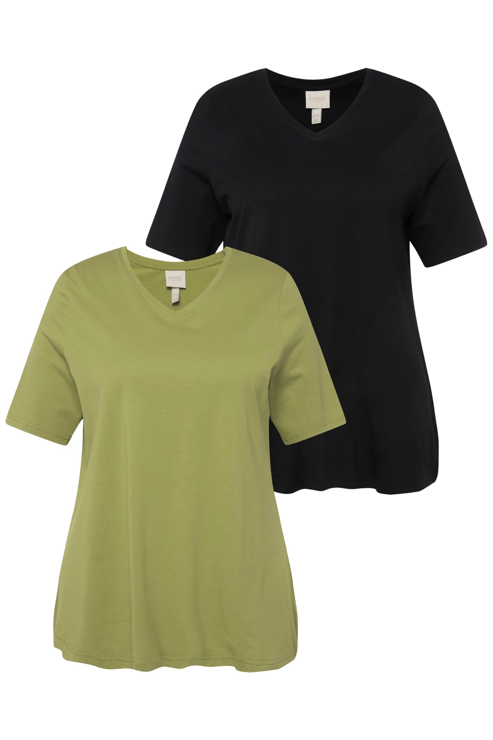 Ulla Popken Women's T-Shirt, Green, 16 UK/18 UK
