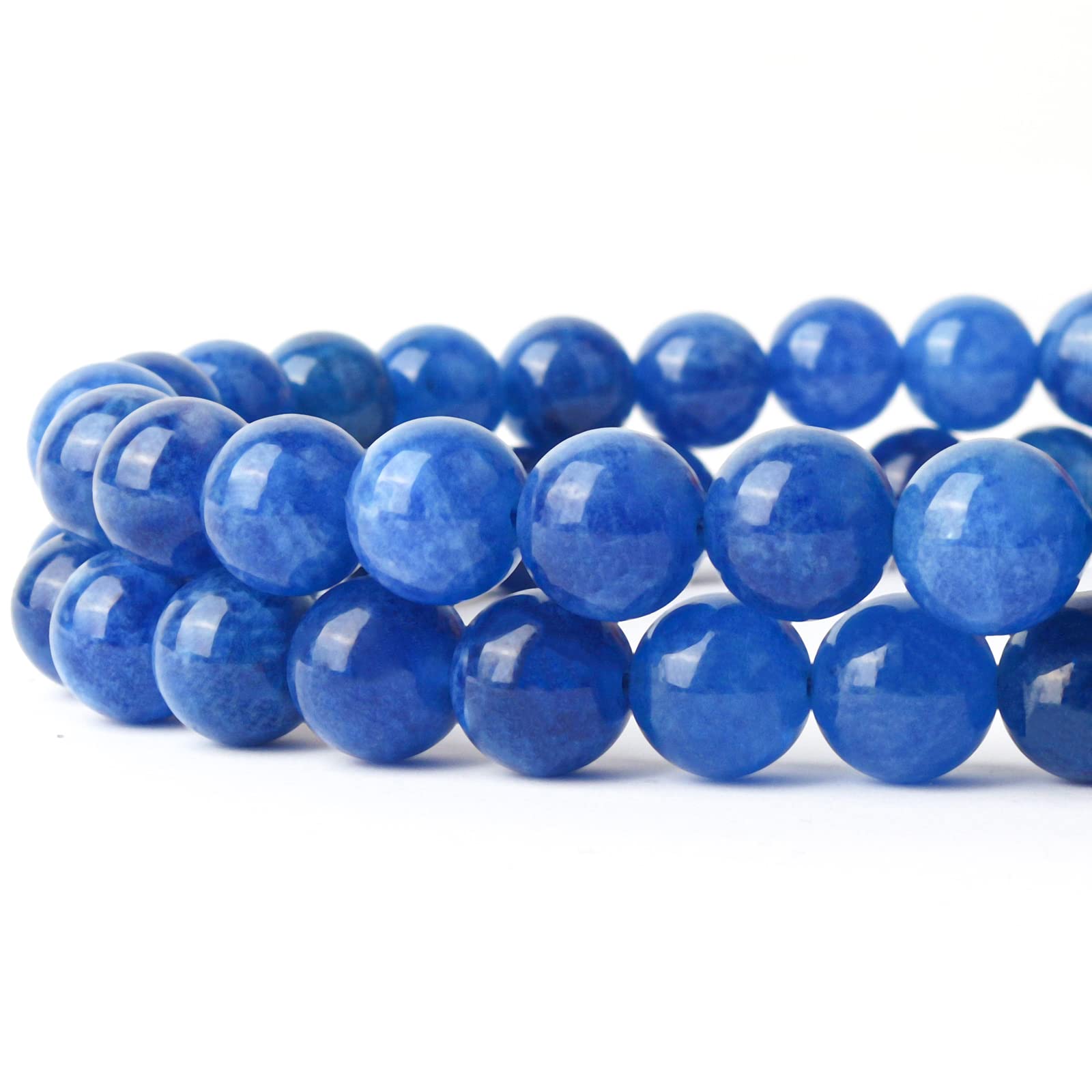 GOMOOBEADSGOMOOBEADS 60 PCS of Natural Kyanite Beads for DIY Jewelry - 6MM Round Spacer & Energy Healing Stones, 15.5" Strand of Gemstones for Bracelets & Necklace