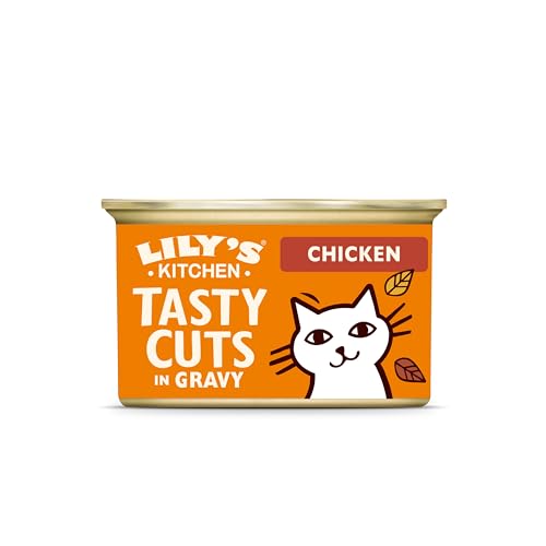 Lily's Kitchen Bocconcini Gustosi con Pollo per Gatti – Cibo Umido Naturale, Senza Cereali (18 x 85 g)