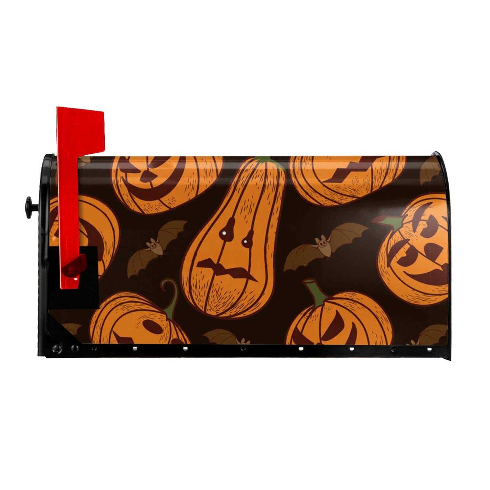 Housse magnétique de boîte aux lettres citrouille d'Halloween décorative pour extérieur 53x45 cm