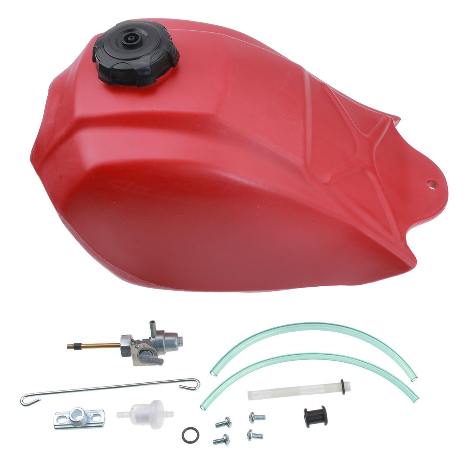 A-Premium Gas Fuel Tank With Cap And Petcock Valve Compatible With