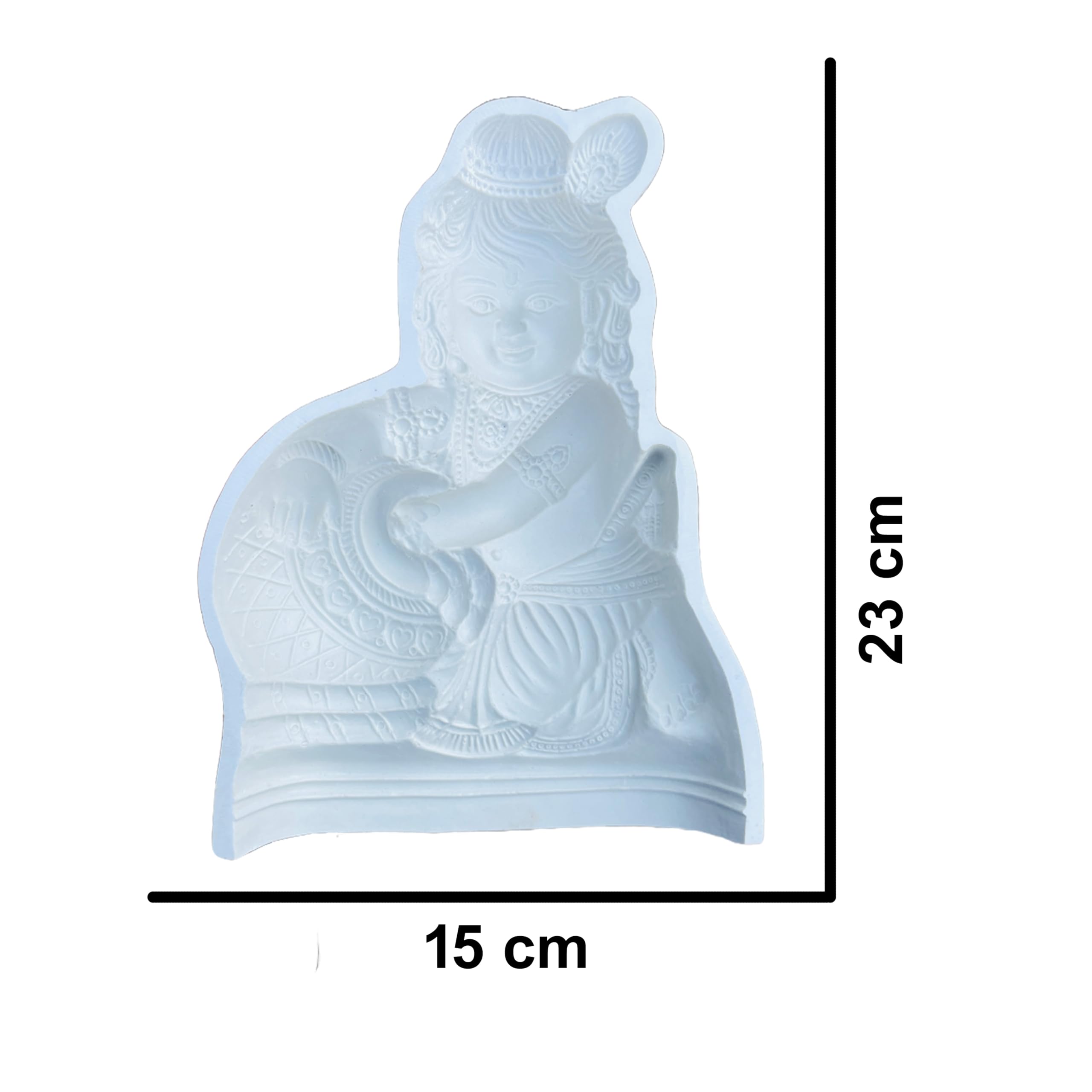 Art sculpture Bal Krishna Makhan Chor Idol Mold – Ideal for Clay Casting | Traditional Design | DIY Art & Craft - Image 6 thumbnail