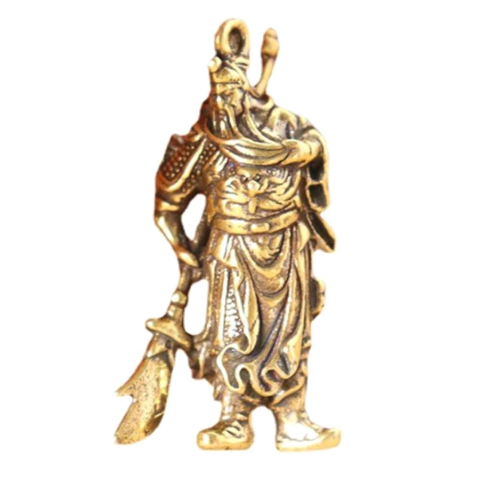 Guan Gong chinois en cuivre antique pour harmoniser votre bureau Feng Shui