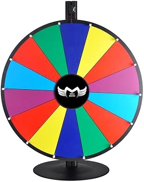24" Tabletop Color Dry Erase Spinning Prize Wheel 14 Slot