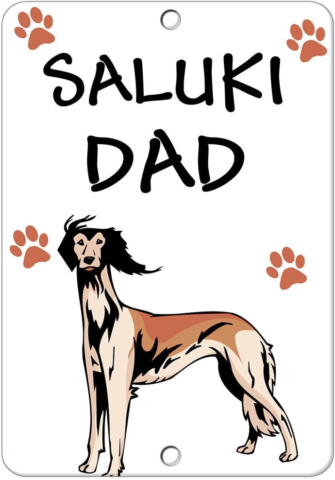 SALUKI DOG Dad LABEL DECAL STICKER Sticks to Any Surface