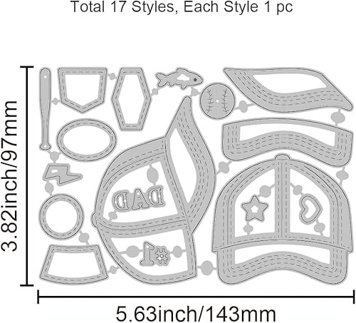 Miniatura 33 de GLOBLELAND Troqueles de corte de rugby para hacer tarjetas, troqueles de corte de fútbol para manualidades, álbumes de recortes, diario, papel