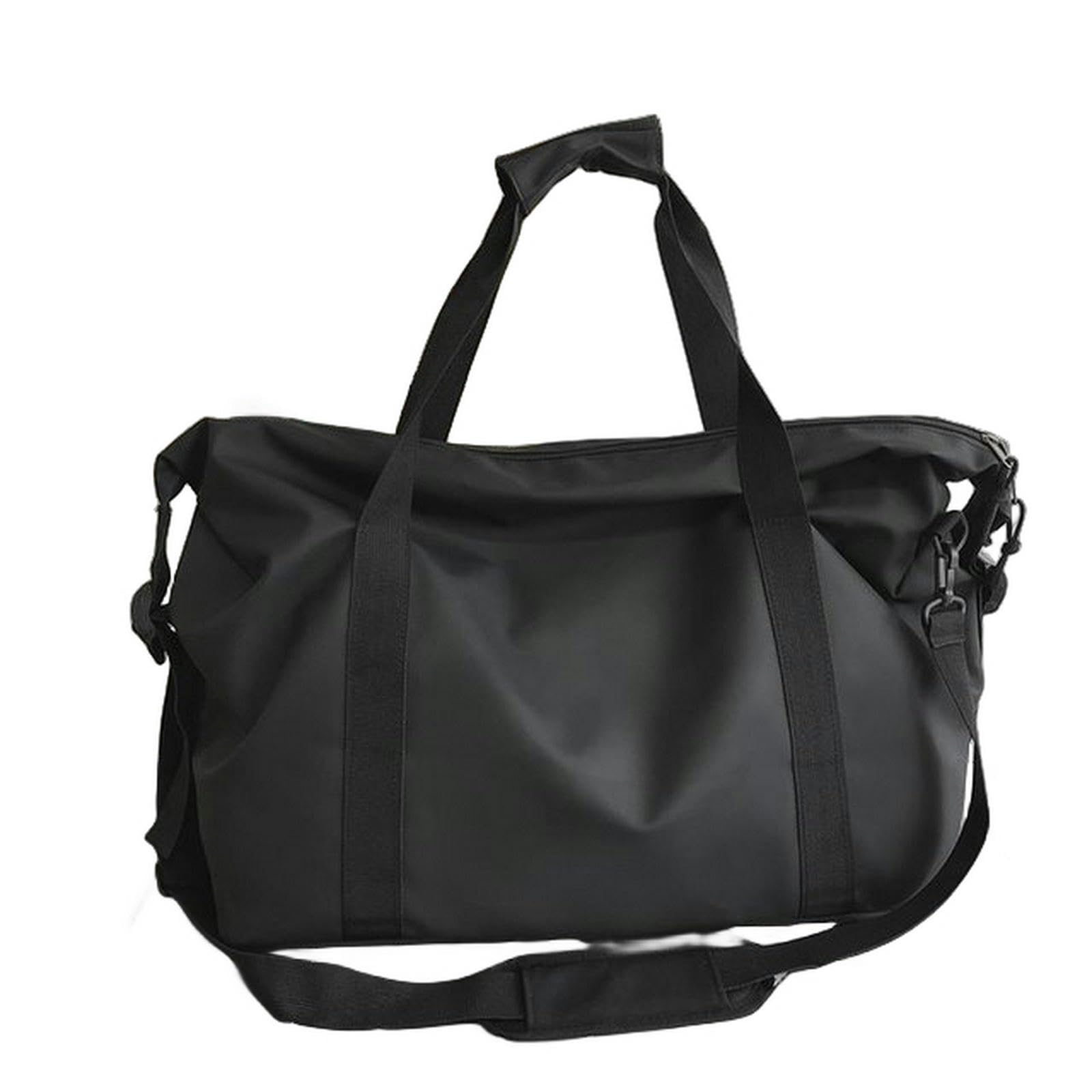 NOGRAX Schulrucksack Fitness Reise Tote Unisex Modische Große Kapazität Reisetaschen Männer Einfache Schwarze Sport Frauen Schultertasche-Schwarz