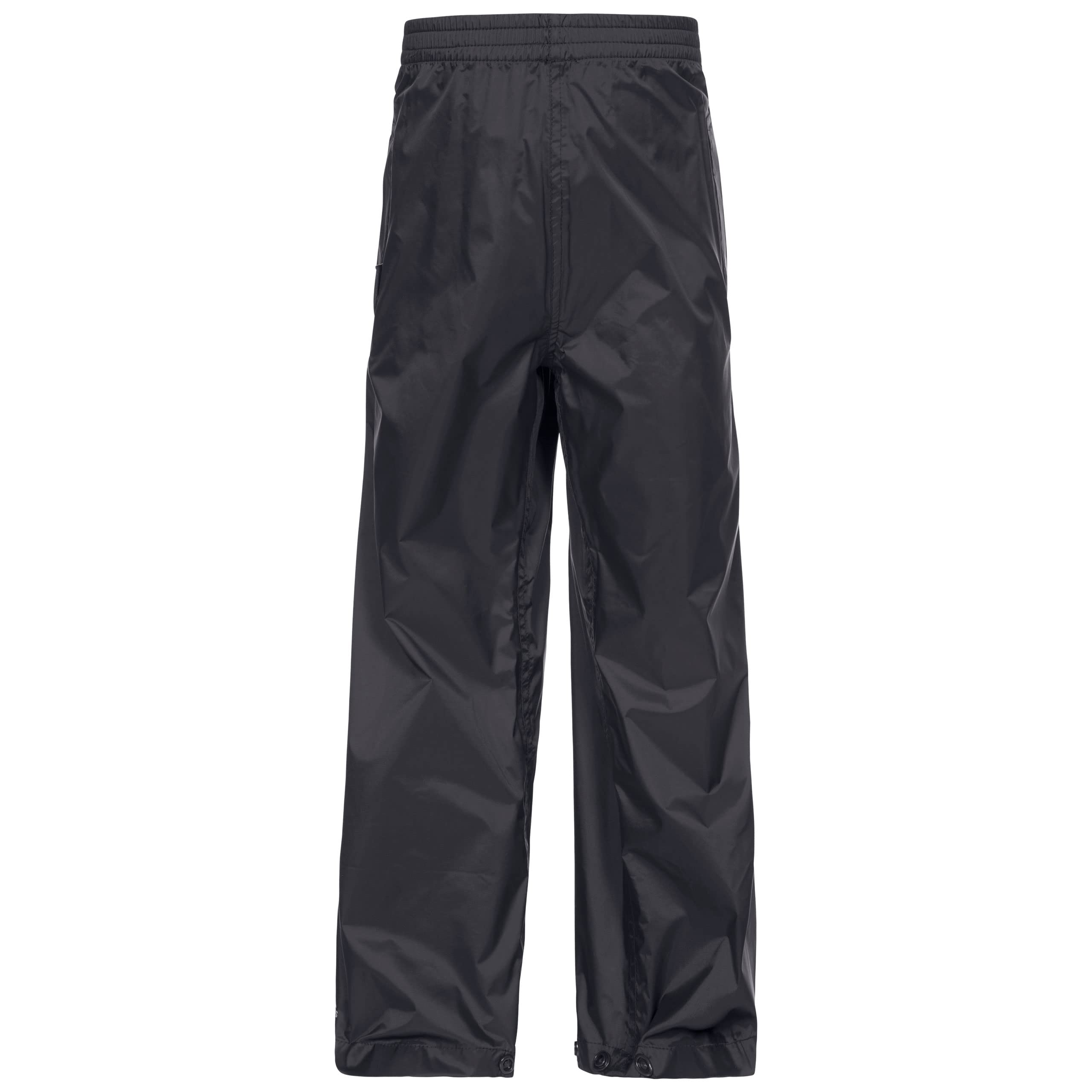 Trespass Kids Waterproof Trousers Packaway Breathable Qikpac Black