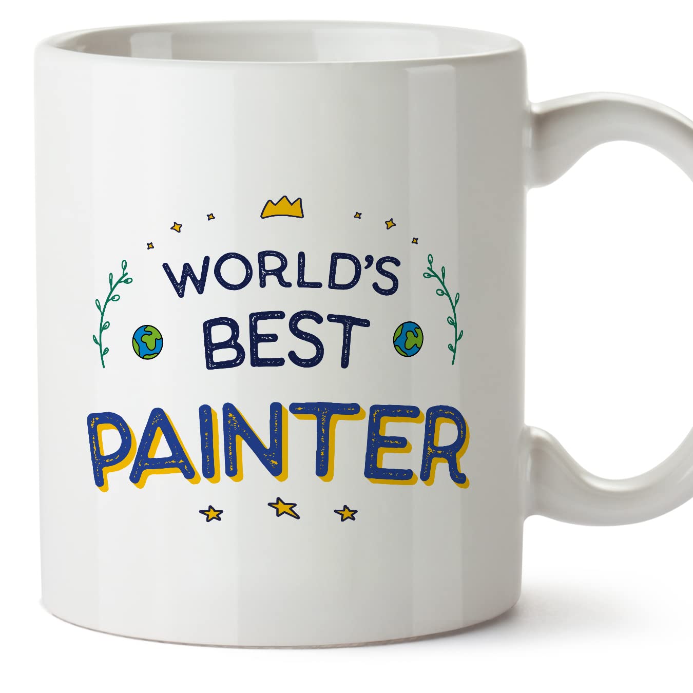 MUGFFINS Painter Mug - in English - World's Best - Funny Gift for Colleagues - Ceramic 11oz Mug — image 1