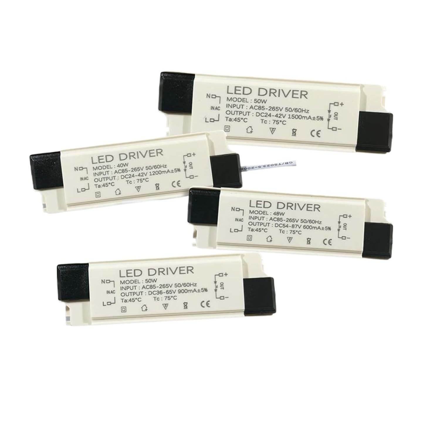 40W 48W 50W 60W LED Driver DC54-87V 600mA DC36-65V 900mA 24-42V 1200mA 1500mA 1800mA Power Supply External Lighting Transformer(DC 54-87V 600mA)
