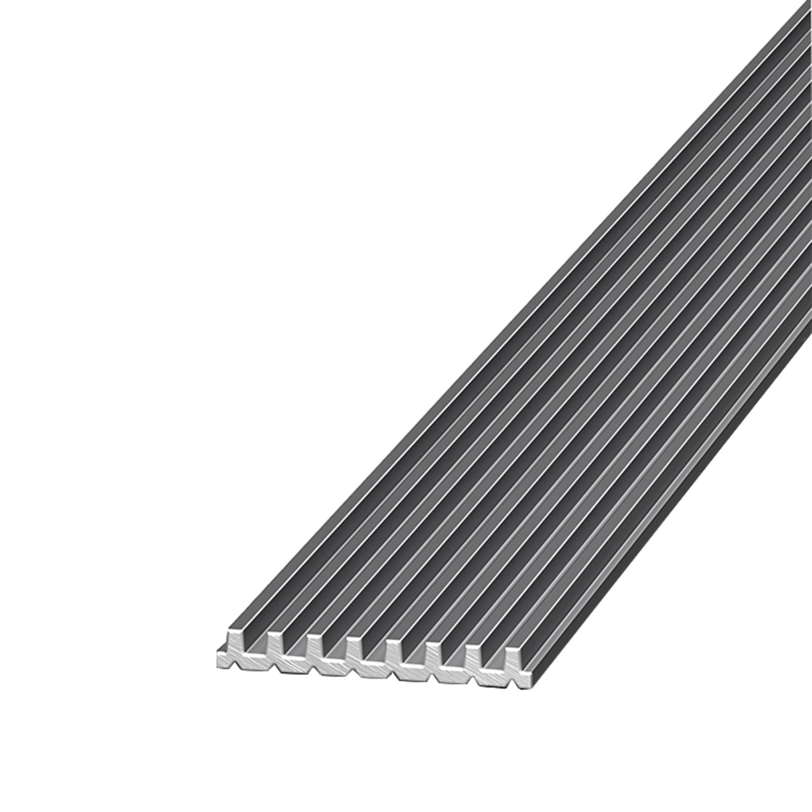 Profili Antiscivolo in Alluminio per gradini, Ideali per casa, scuole, asili e c Tappetini protettivi Antiscivolo in Metallo per Scale, Profili di Finitura Grigi (Larghezza 50 mm, 15 Pezzi).