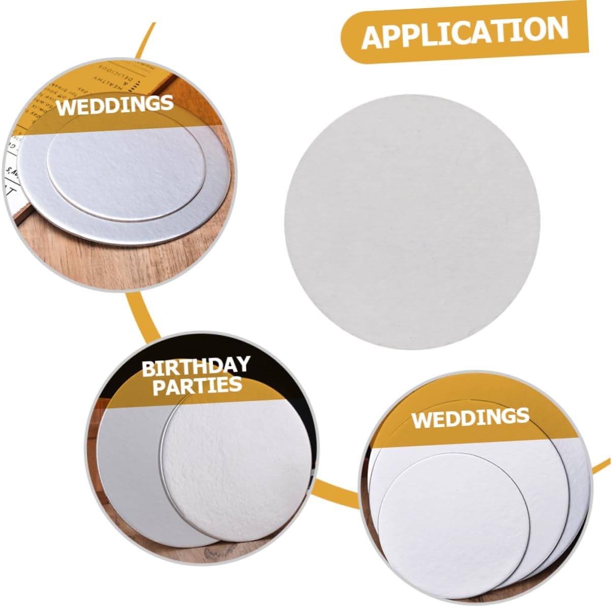SHOWERORO Pack Mini Cake Rounds Tray Cardboard Cake Circles Disposable Boards for Party
