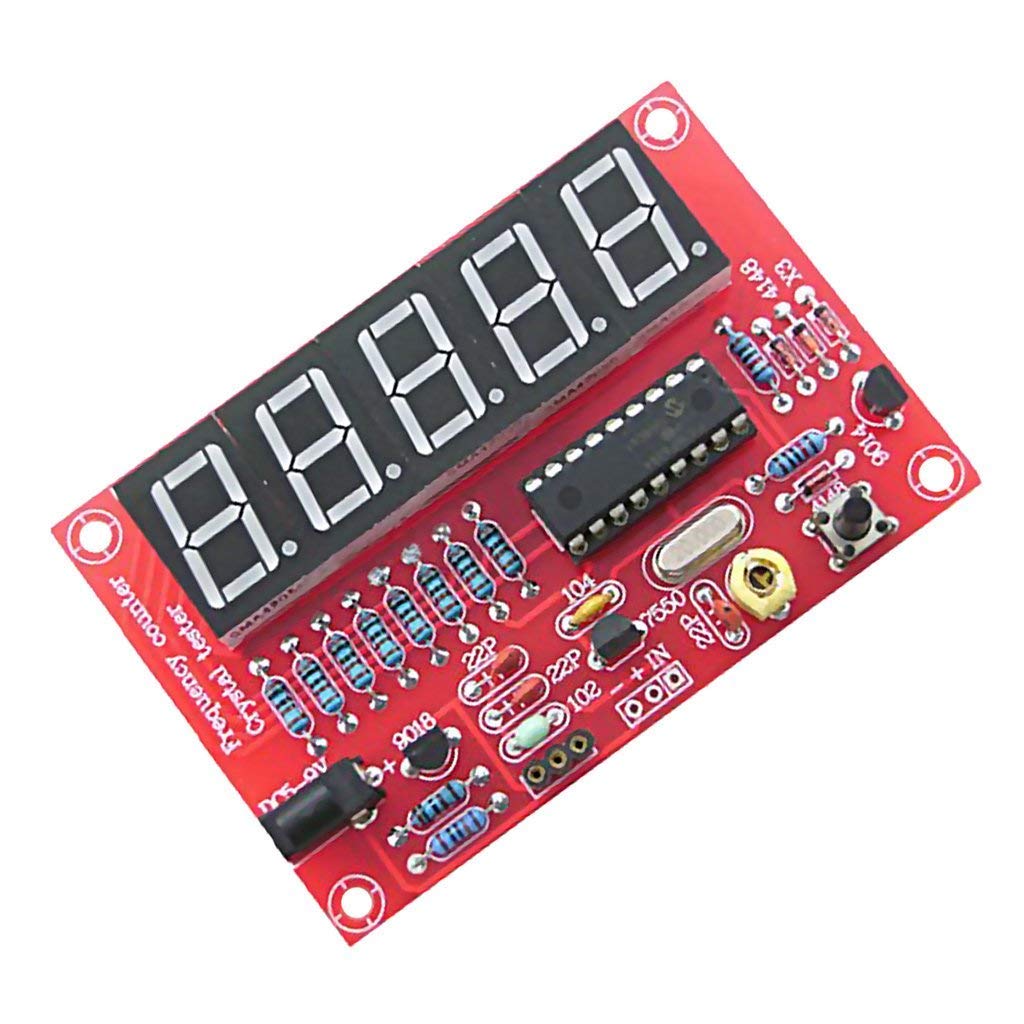 ARCELI Medidor de Frecuencia Digital LED 1Hz-50MHz Kit de Probador Oscilador de Cristal