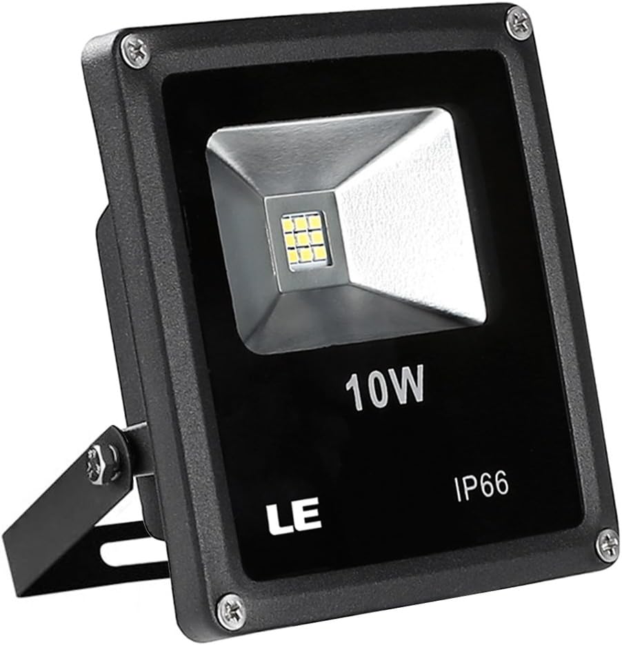 LE® 10W Super Bright Outdoor LED Flood Lights, 100W Halogen Bulb Equivalent, Waterproof, 760lm, Daylight White, 6000K, Security Lights, Floodlight