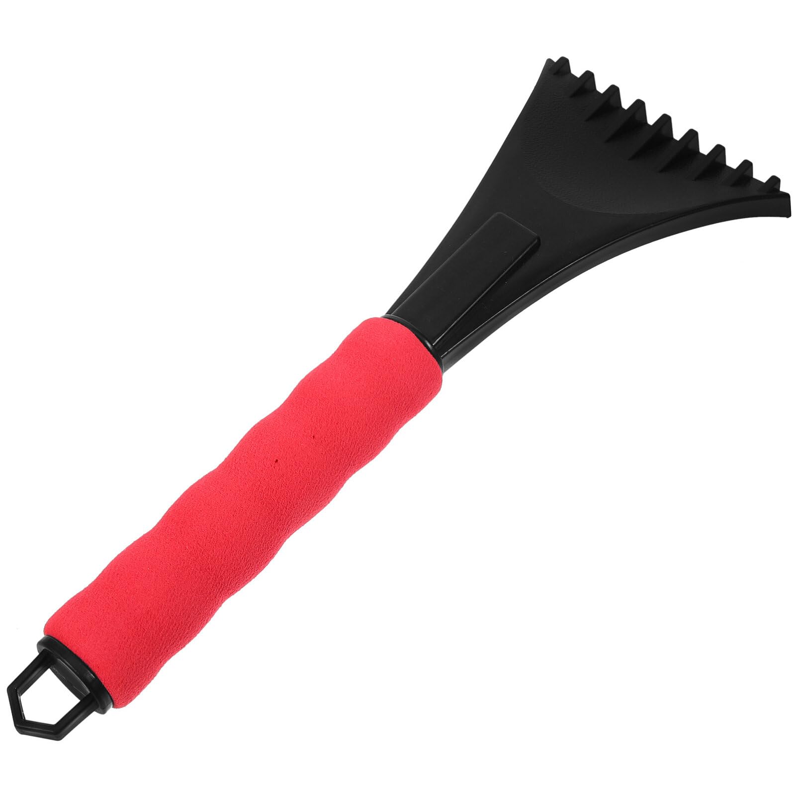 Sosoport Snow Ice Scraper, Refrigerator Ice Shovel Car Snow Remover with Soft Foam Grip Plastic Snow Freezer Frost Cleaning Shovel Ice Remover Scoop Red