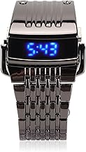 Digital Watch, Retro Digital Watch for Men, Fashion Minimalist Alloy with LED Digital Display, Men's Watch for Daily Business(Black)