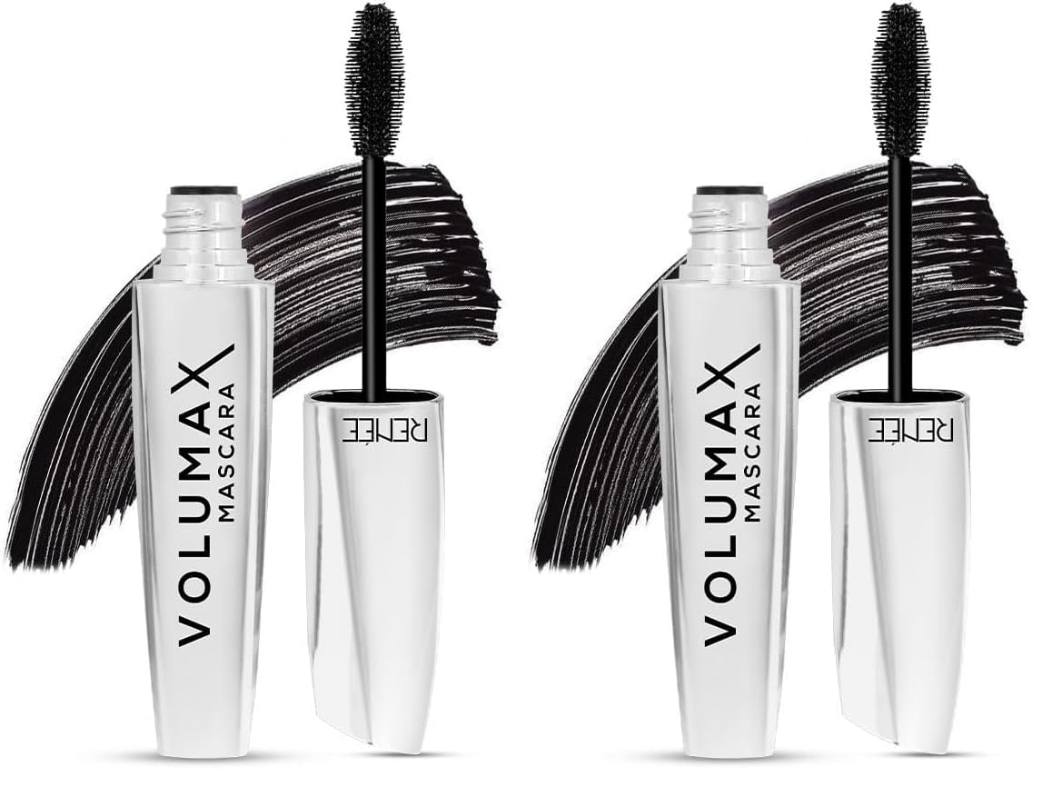 renee volumax mascara black 10ml | quick dry, waterproof, long lasting weightless formula | volumizes, lengthens & conditions the lashes with intense color | 360 - degree wand for clump free application