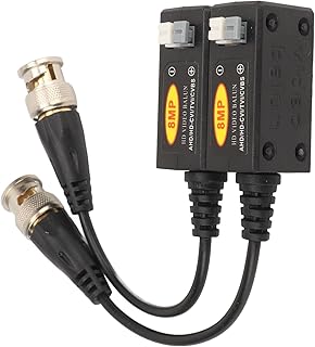 Saluaqui 8MP Video Balun Transmitter Long Distance Transmission, Easy Installation, Robust Protection, Compatible with AHD HDCVI HDTVI CVBS Cameras