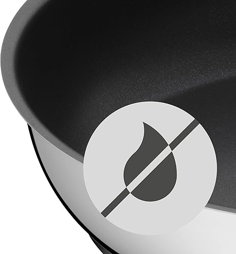 Miniatura 6 de WMF Devil - Juego de 2 sartenes antiadherentes con revestimiento de 9.4 x 11.0 in, mango de plástico ignífugo, Cromargan de acero inoxidable, lavado