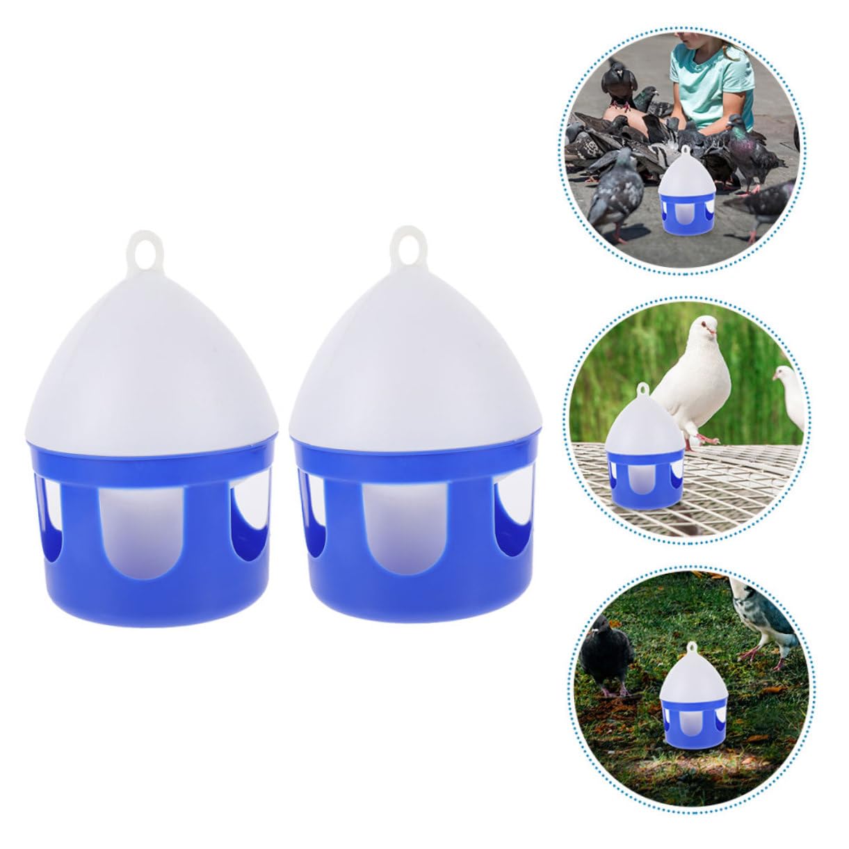 Abreuvoir Portable pour Oiseaux 2 Pièces PVC 2l Réutilisable