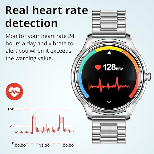 Miniatura 9 de L28 - Reloj inteligente deportivo para mujer, pantalla AMOLED de 1.32 pulgadas, reloj inteligente ultrafino, hacerrecibirfinalizar llamadas,