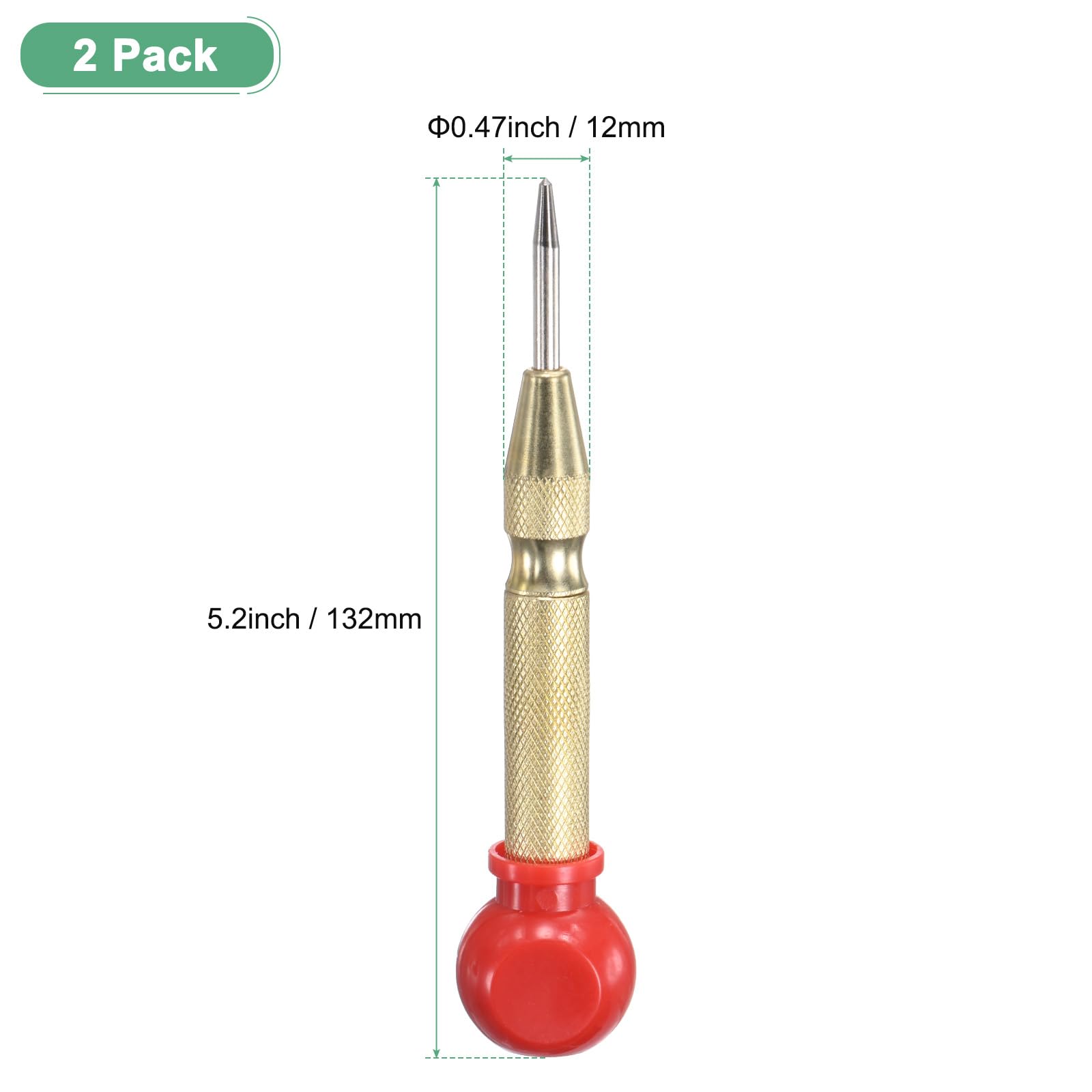 M METERXITY 2-Pack Automatic Center Punch - Image 3