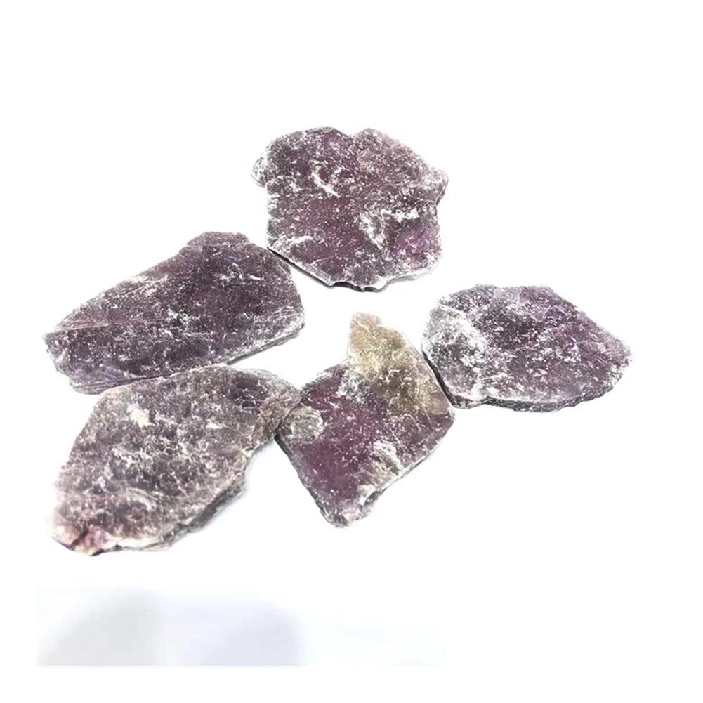 Stein Naturkristall Edelstein Lila Lepidolit Rohsteine ​​für Reiki ERTEYIN (Color : Purple Lepidolite, Size : 300g)