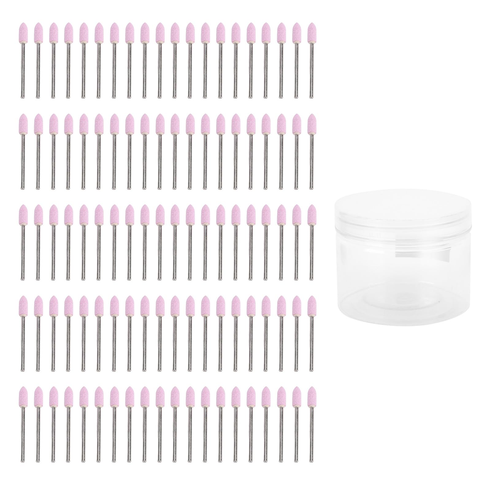 Broca de cono de uñas Broca de uñas profesional en forma de cono Brocas removedoras de cutículas multifuncionales para máquina de manicura 100 piezas Acero de tungsteno de cuarzo