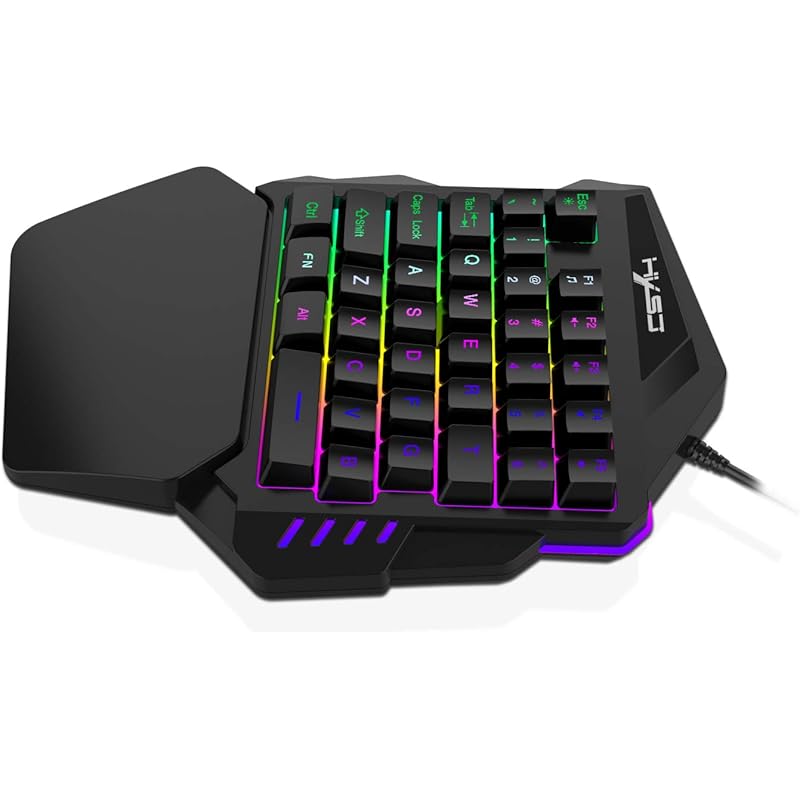 OneHanded Mechanical Gaming Keyboard LED Backlit USB