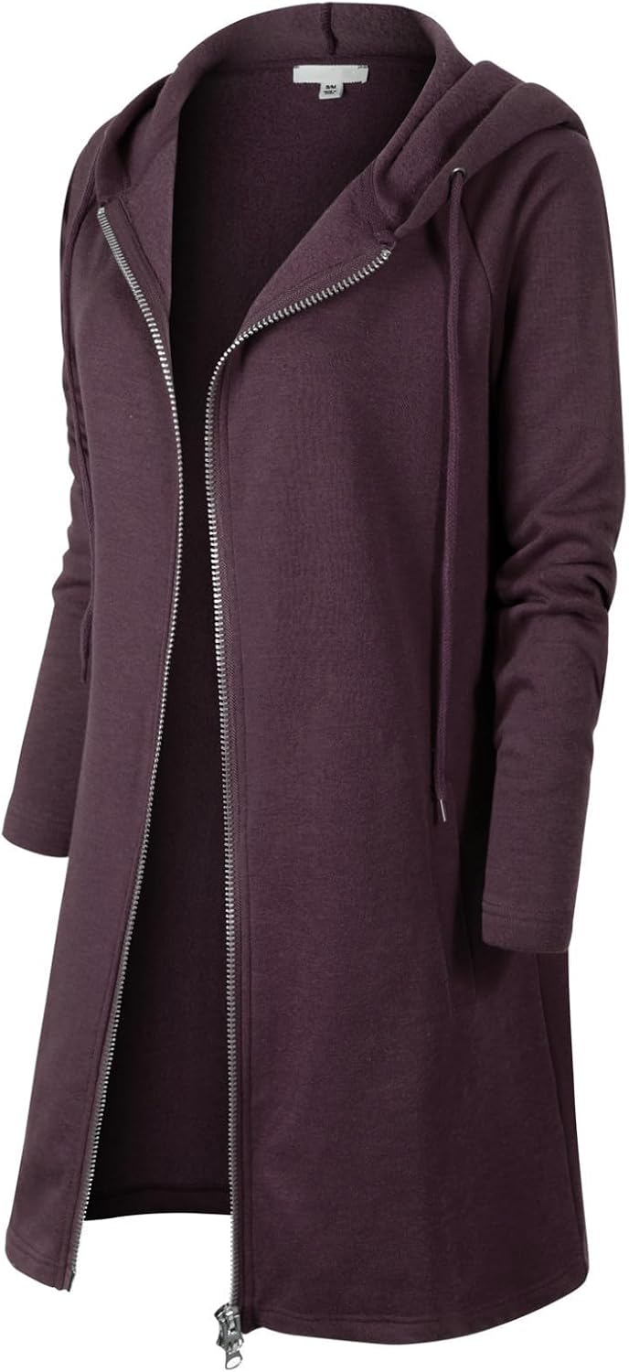 Design by Olivia Women's Casual Oversized Loose Fit Zip Up Pullover Hoodie Tunic Sweatshirt Jacket Fall Outfits (S-3X) - Image 5