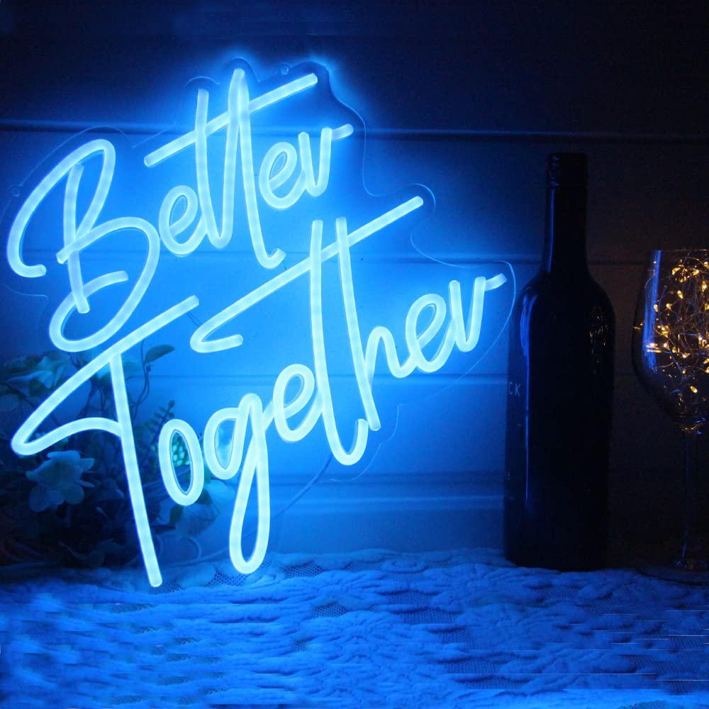 Amazon.co.jp: DAKABUKA Better Together ネオンサイン ブルーLED