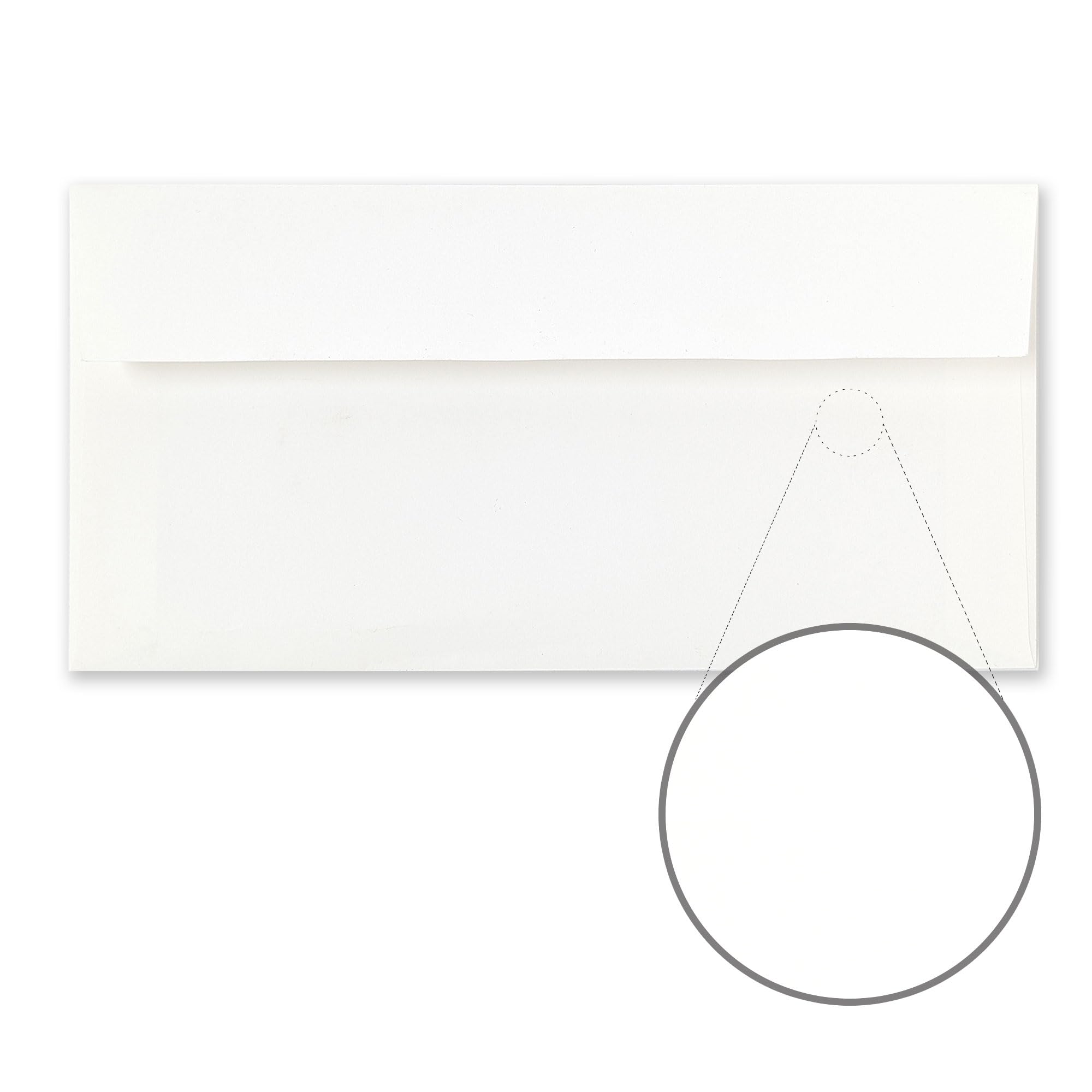 Mailshack Conqueror Luxury Envelopes DL 110mmx220mm, Thick 120gsm. No Watermark, Peel & Seal, Plain (Brilliant White Smooth, 100)